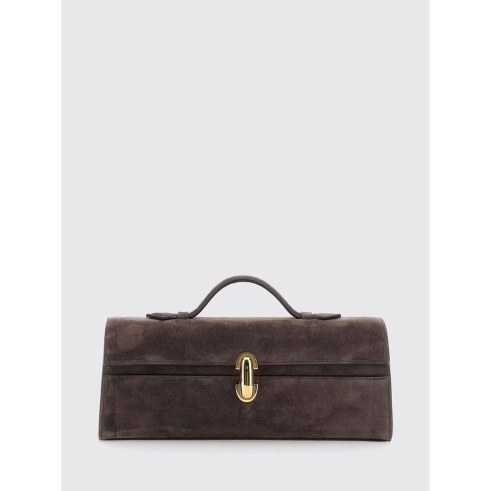 Savette Women Symmetry Clutch Savette In Suede Calfskin With Turn-Lock Closure